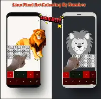 Lion Pixel Art-Animal Coloring By Number Screen Shot 5