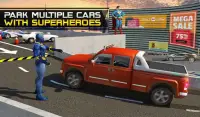 Super kahramanların Valet araba Park bölgesi 3D Screen Shot 7