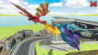 फ्लाइंग ड्रैगन क्लैश सिम्युलेटर: आर्चर वीएस ड्रेगन Screen Shot 1
