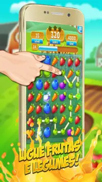 Ligação de frutas esmagar mania: jogo livre 3 jogo Screen Shot 0