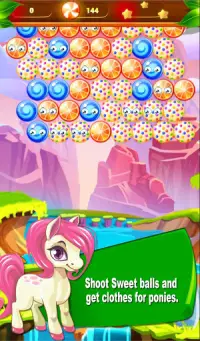 Pony Bubble Shooter DressUp Screen Shot 2