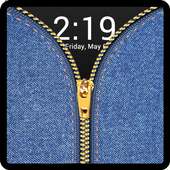 Zipper Lock Screen Jeans