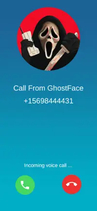 video Call chat with ghostface Screen Shot 1