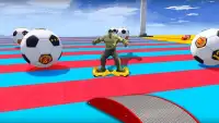 Superheroes Hoverboard Fast Highway Racing Screen Shot 2