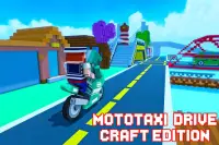 Moto Bike Taxi Drive: Craft Edition Screen Shot 12