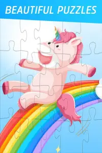Unicorn Puzzle - Kids Puzzle Game Screen Shot 0