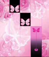 Pink Butterfly Piano Tiles Screen Shot 2