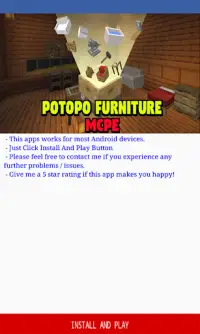 Potopo Furniture Addon for Minecraft PE Screen Shot 0