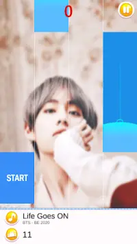 V BTS Piano Tiles Game Life Goes On Screen Shot 2