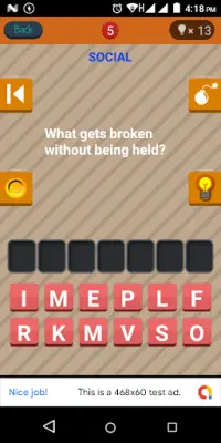 Riddles Game - Riddles me this | Riddle Quiz App Screen Shot 0