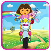 Little Dora Moto Climb Racing - dora game for kids