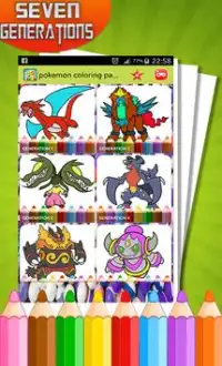 coloring game of pokemo monsters Screen Shot 0
