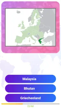 Welt Geographie Quiz Spiel Screen Shot 3