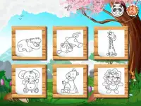 Animaux de zoo Jeux Coloriage Screen Shot 0