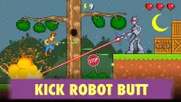 High Voltage 2D — Robots Attack Battle Platformer Screen Shot 0