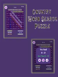 Country Word Search Puzzle Screen Shot 3