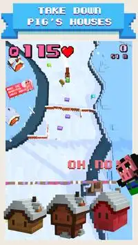 Snow storm Snowboard - downhill games for kids Screen Shot 1