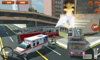 Löschfahrzeug-Rettungs-Ambulanz - NY-Feuerwehrmann Screen Shot 0