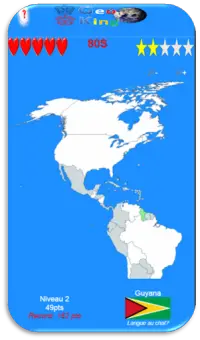 Jeu GEO: localisez les pays du monde sur la carte Screen Shot 3