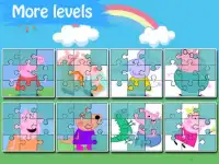 Pepa и Pig Jigsaw Puzzle Game для детей Screen Shot 4