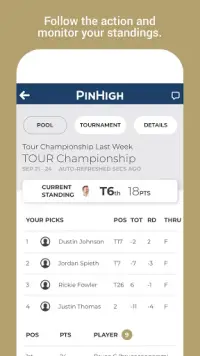 PinHigh - Fantasy Golf Screen Shot 3