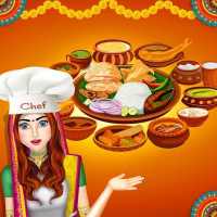 Livro de receitas indiano chef restaurante cozinha