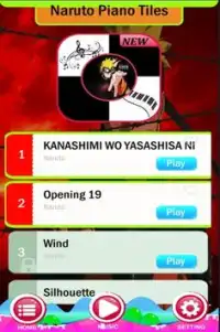 Naruto OST Piano Games Screen Shot 1