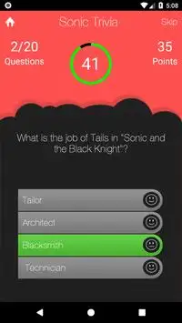 Trivia for Sonic Screen Shot 1