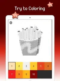 Food color by number : Pixel art coloring Screen Shot 7