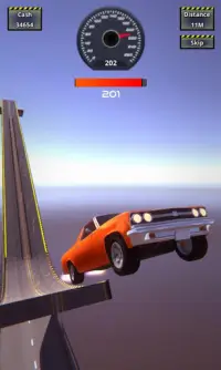 メガランプスタント不可能トラックレースカーゲーム Screen Shot 0