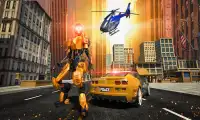 Police War Robot Superhero: Fliegende Roboterspiel Screen Shot 0