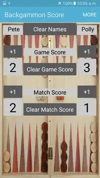 Backgammon Score Screen Shot 1