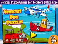 Vehicles Peg Puzzles for Kids Screen Shot 0