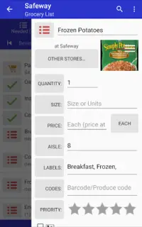 rShopping List for Groceries Screen Shot 2