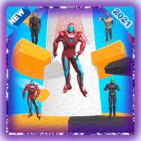 Stack Fall Ball Super Heroes Helix Crash 3D