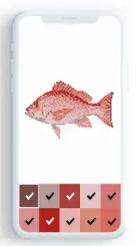 Kolor ryby według numeru,kolorystyka pikselowa ryb Screen Shot 15