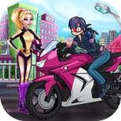Ladybug Vs Princess Power Racing Game