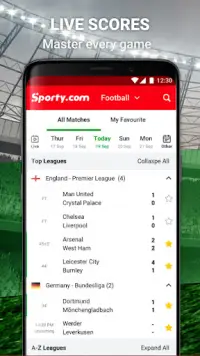 Sporty.com: Live Scores & News Screen Shot 3