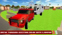 Camper Van Truck Driving-Beach Resort Screen Shot 1