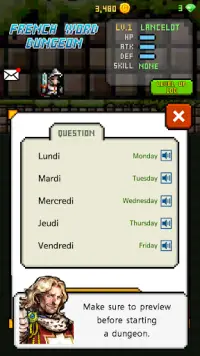 French Dungeon: Learn French Word Screen Shot 1