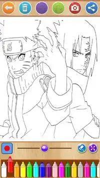 Naruto VS Sasuke Coloring Book Screen Shot 2
