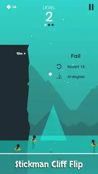 Stickman Cliff Flip Screen Shot 3