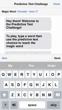 Predictive Text Challenge Screen Shot 0