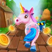 Unicorn Run: Метро Runner Rush Game