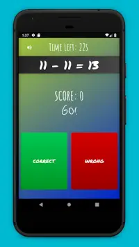 Quick Math IQ Test Game Screen Shot 1