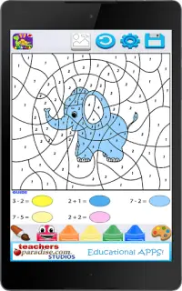 Kids Math Paint by Number Game Screen Shot 5