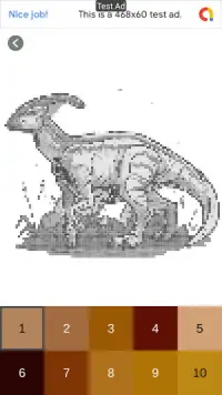 Jurassic Raptor Pixel Art - Color By Number Screen Shot 1