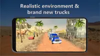 ट्रक सिम्युलेटर- रेगिस्तान सवार ट्रक ड्राइविंग Screen Shot 1