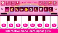 Kids Pink Piano Music & Songs Screen Shot 0