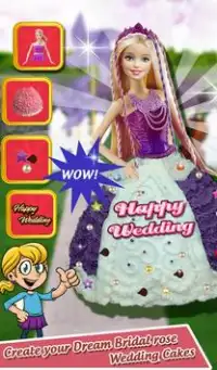 Sweet Wedding Doll Cake Juegos de cocina 2018 Screen Shot 5
